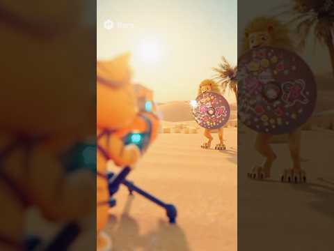 Cat vs Lion Animation Ai #ai #sora2 #shorts