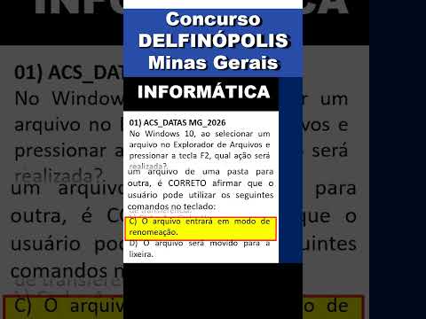 CONCURSO PÚBLICO DO MUNICÍPIO DE DELFINÓPOLIS MG 2026 | Banca IBGP | Informática Banca IBGP #ibgp