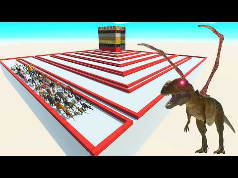 ESCAPE FROM ALIEN CARCHARODONTOSAURUS - Animal Revolt Battle Simulator ARBS