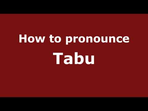 How to pronounce Tabu
