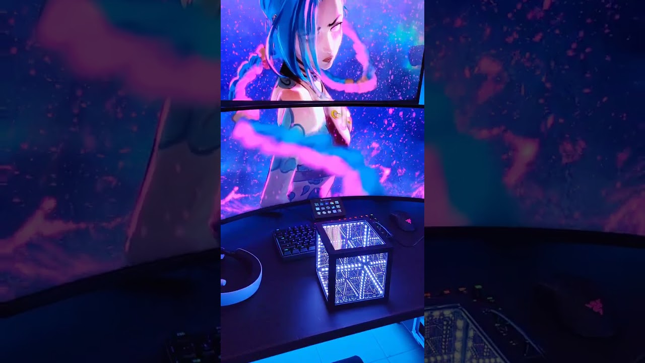 The HyperCube Nano 🤩 www.hyperspacelight.com #setup #setupgamer #hypercube #rgb