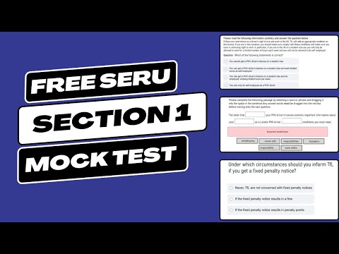 TFL SERU Section 1 - Free Mock Test - London PHV Driver Licensing