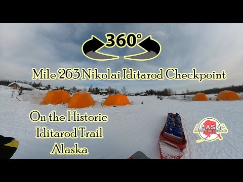 Iditarod Dog Sled Race Nikolai Checkpoint Mile 263 on Iditarod Trail