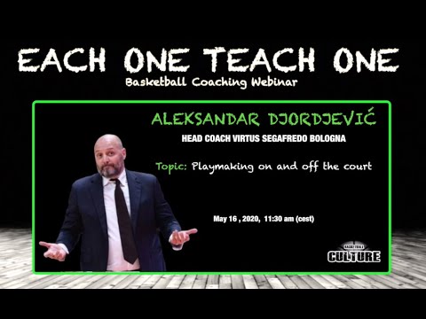 Coach ALEKSANDAR DJORDJEVIĆ - PLAYMAKING ON AND OFF THE COURT| Each One Teach One Coaching Webinar