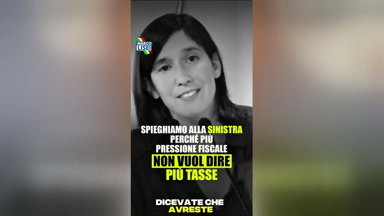 LISEI: «È SCANDALOSO, SCHLEIN RISCHIA DI ANDARE AL GOVERNO SENZA SAPERE COS'È LA PRESSIONE FISCALE»