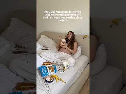 Do you think I should believe him? 😆 #humor #skit #cleaning #jokes #pregnant