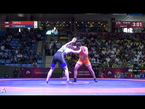 BRONZE FS - 80 kg: A. VATS (IND) v. E. T ISAKOV (JOR)