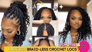 The Flattest Crochet | Knotless BraidLess Crochet Human Boho Locs Ft. TOYOTRESS