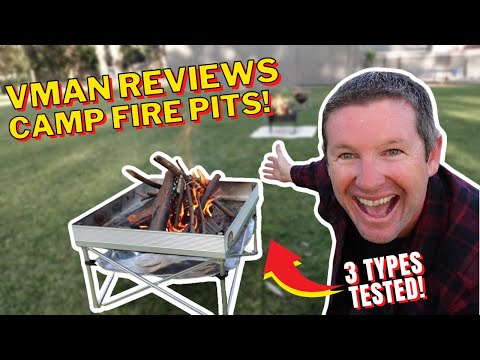 Vman Reviews | 3 Portable Fire Pit Types! The Fireside Pop-up, Kings Premium & Outbackbarbie 4 in 1