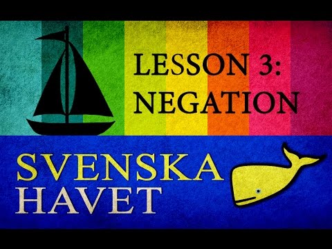 Svenskahavet - Lesson 3. Personal pronouns, negation, family. (Swedish lessons)