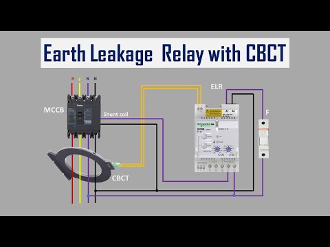 Earth Leakage Relay with CBCT connection diagram @CircuitInfo