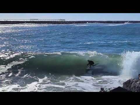 Lone Surfer In The Mission Bay Channel