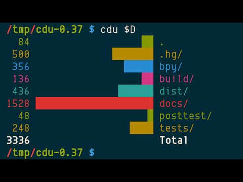 cdu, very colorful du (disk usage)