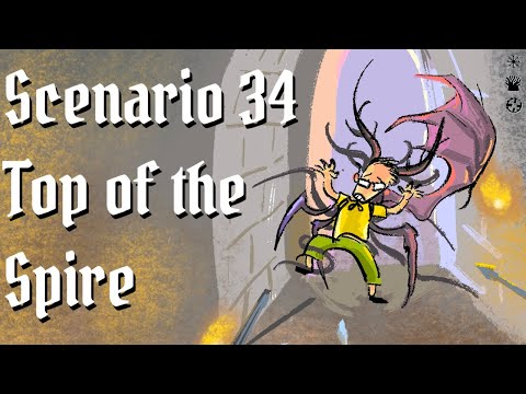029B - Frosthaven Insane Difficulty (+3) Solo 4 Characters, Scenario 34, Top of the Spire