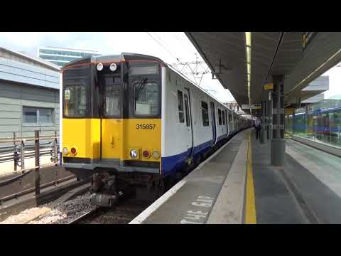 TfL Rail 315857 and 315832 departing Stratford