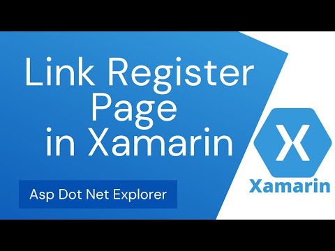 Link User Register Page from Login Page in Xamarin Form Mobile Apps