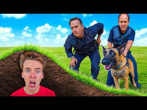 Hiding UNDERGROUND from A SWAT TEAM! (HIDE & SEEK Challenge)