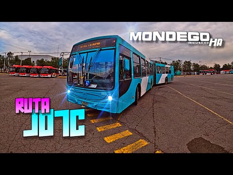 J07c Ruta Transantiago en BUS Articulado por Santiago de Chile