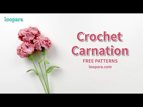 Crochet Carnation Flower Tutorial - Free Pattern