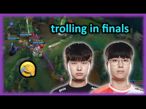 KT Aiming and Kiin just doing a little bit of trolling | KT vs GenG | LCK Spring Playoffs