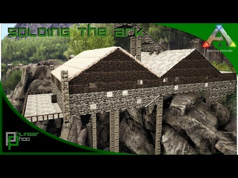 Soloing the Ark S4E17! Hesperornis taming and building a Cliffside Base!