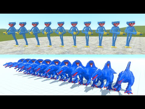 Huggy Wuggy vs Dinosaurus Huggy Wuggy DEATH RUN - Animal Revolt Battle Simulator