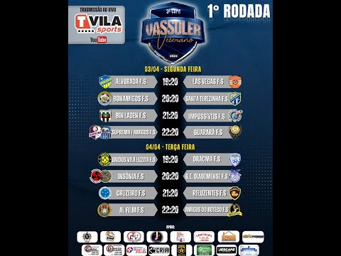 🔴 3° COPA VASSOLER VETERANO - SUPREMA/AMIGOS F.S x GUARARÁ F.S