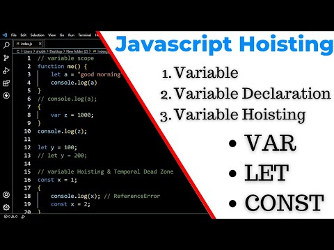 Javascript Hoisting | const let var