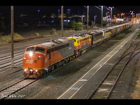 Triple Headed 9174 Ultima Containers & Quad Bulldogs on 9096 SSR Grain- 23rd & 24th Jan. 2021