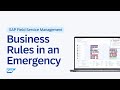 Business Rules in an Emergency in SAP Field Service Management | Demo