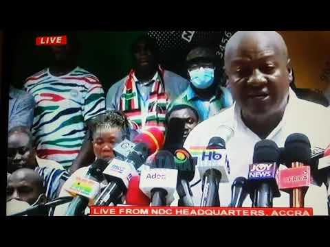 Ex Prez. Mahama Refuses To Concede Defeat, Says NDC Won The 2020 Presidential Elections + More