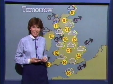 Weather Forecast with Anne Purvis 26th October 1982 BBC1