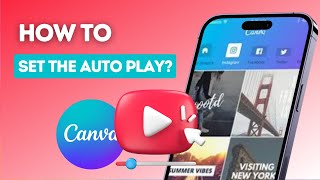 How to set the autoplay videos option on Canva?