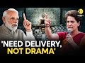 PM Modi Vs Priyanka Gandhi Delivery Not Drama Clash Rocks Winter Session Parliament Showdown