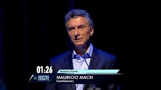 Las palabras finales de Macri en el debate