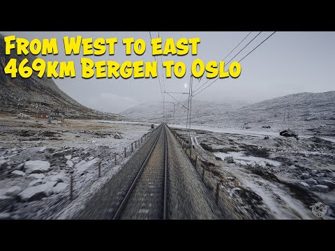 Train Driver's View From Bergen to Alnabru in Oslo 469km | 4K Cabride