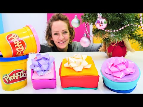 Nicoles Play Doh Schule. 🎄🎅🏻🎁 Schachteln für die Weihnachtsgeschenke. Knete Ideen für Kinder