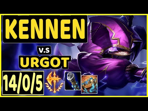 MYLON (KENNEN) vs URGOT - 14/0/5 KDA TOP GAMEPLAY - BR Ranked GRANDMASTER