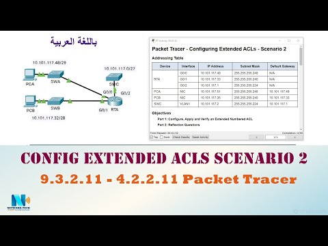 4.2.2.11 - 9.3.2.11 Configuring Extended ACLs Scenario 2 (عربي)