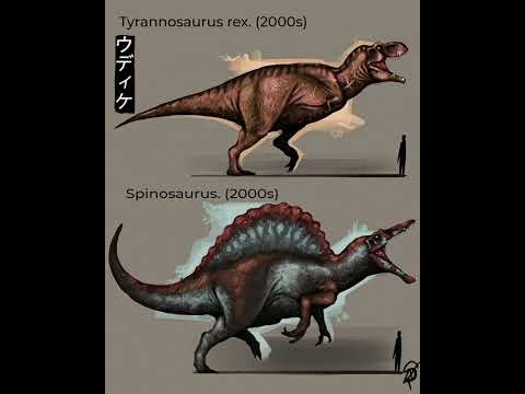 #Evolution #Of #TyrannosaurusRex #And #Spinosaurus #Aegypticus #Reconstruction #Of #TRex #And #Spino