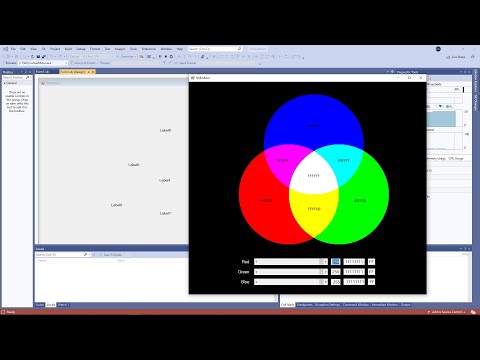 RGB Colour Mixer 1 The Finished VB NET Application