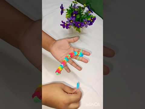 🫰how to make a beautiful bracelet with rubber bands🌸| handmade bracelets#diycrafts