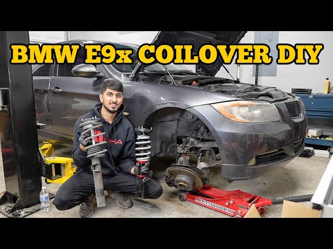 How To Install Coilover Suspension! BMW E9x Coilovers DIY