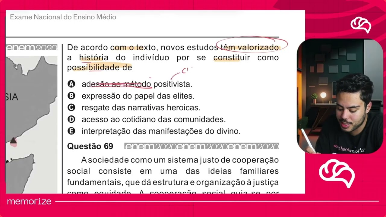 Resolução em Vídeo — Questão 68 ENEM 2020
