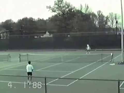 Georgia Tech Men's Tennis vs Clemson April 1986; Chris Maier vs Brian Page