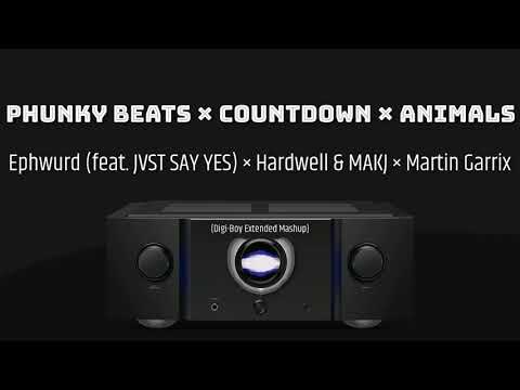 Ephwurd × Hardwell & MAKJ × Martin Garrix - Phunky Beats × Countdown × Animals (Digi-Boy Mashup)