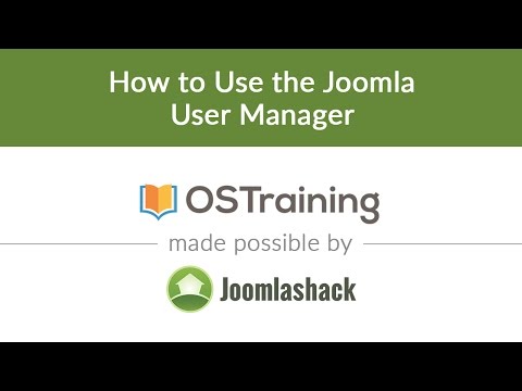 Joomla Beginner Class Lesson 37 How to Use the Joomla User Manager