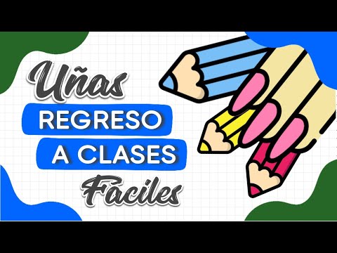 MANICURA PASO a PASO 📚 Las UÑAS de REGRESO A CLASES más FÁCILES y RÁPIDAS ✏️ UÑAS CORTAS ✏️
