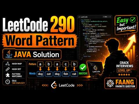 Leetcode 290 Word Pattern Java Solution Explained Dsa Interview Question