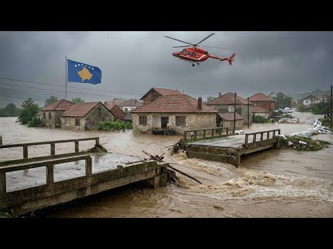 FLOODS DEVASTATE KOSOVO: Villages Engulfed, Bridges Destroyed In Drenas, Mass Evacuations Underway.